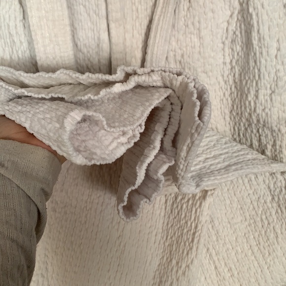 White corduroy pants trousers with belt - Picture 5 of 12